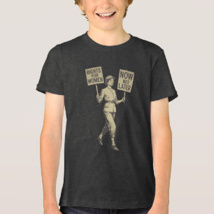 Camiseta Triblenda Los derechos de la sufragette de cosecha de vintag