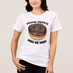 CAMISETA TRIBLENDA LOS DONUTS VEGANOS ME HACEN FELIZ