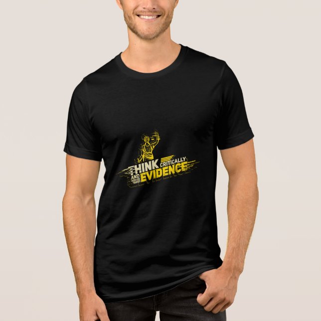 Camiseta Triblenda Los exámenes forenses exigen que se piense crítica (Anverso)