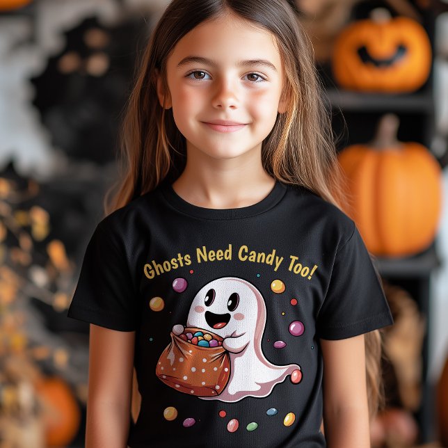 Camiseta Triblenda ¡Los Fantasmas También Necesitan Candy! Halloween  (Ghosts Need Candy Too! Halloween Boy Girl T-Shirt)