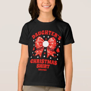 Camiseta Triblenda Los Navidades de la hija personalizada Camisas Roj