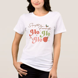 Camiseta Triblenda Los Navidades favoritos de divertida Santa, Ho Ho 