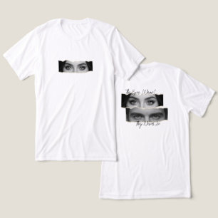 Camiseta Triblenda Los ojos nunca mienten Nombre personalizado y ojos