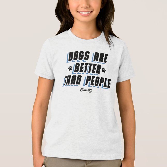 Camiseta Triblenda Los perros son mejores [Blk/Blu] (Anverso)