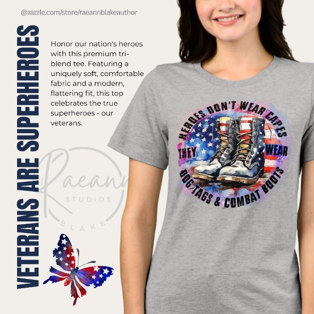 Camiseta Triblenda Los veteranos son superhéroes (Subido por el creador)