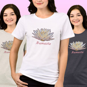 Camiseta Triblenda Lotus Waterlily Blossom Pastel Floral