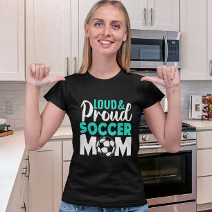 Camiseta Triblenda Loud and Proud Soccer Mom, Green and white