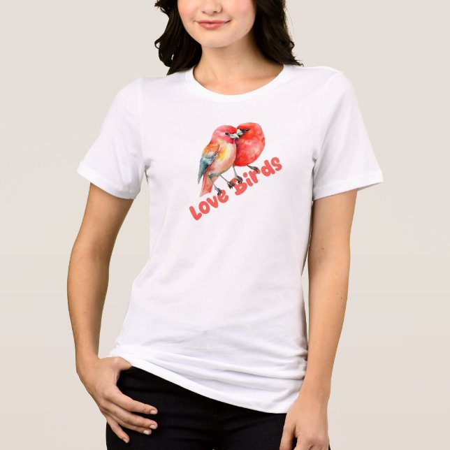 Camiseta Triblenda Love Birds Valentines (Anverso)