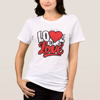 Camiseta Triblenda LOVE IS LOVE, Graffiti Style Art Unisex Soft style