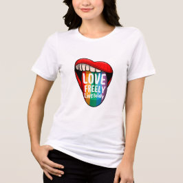 Camiseta Triblenda Love Is Love LGBTQ Pride Graphic Tee