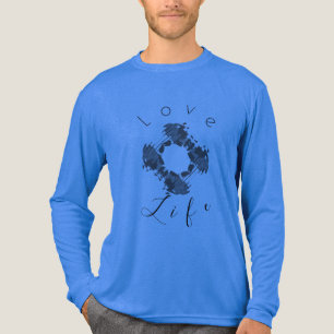 Camiseta Triblenda "Love Life" Carol Black Wreath Resumen Motif