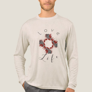 Camiseta Triblenda "Love Life" (Vida de Amor) Red Slate Blue Wreath R