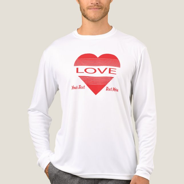 Camiseta Triblenda Love & Romance Concept Design with Heart Elements (Anverso )