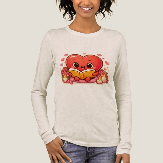 Camiseta Triblenda Love Stories Begin Within the Heart (Anverso)