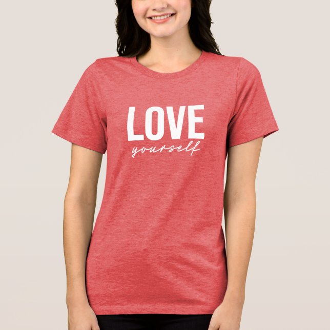 Camiseta Triblenda LOVE yourself (Anverso)