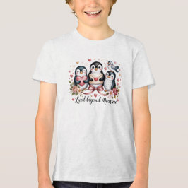 Camiseta Triblenda Loved Beyond Measure Cute Penguin Family Valentine