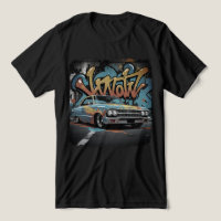Lowrider de los 60 en estilo de arte de graffiti y