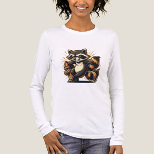 Camiseta Triblenda Luchador Urbano Mapache Hidrante de Fuego Manga La