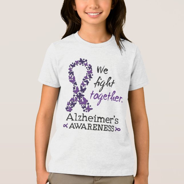 Camiseta Triblenda Luchamos juntos - Conciencia sobre el Alzheimer (Anverso)