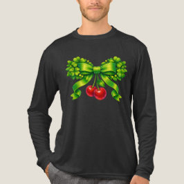 Camiseta Triblenda Lucky Clover Bow with Cherries Green Design