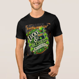 Camiseta Triblenda Lucky Clover St. Patrick's Day T-Shirt - Irlandés 