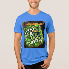 Camiseta Triblenda Lucky Clover St. Patrick's Day T-Shirt - Irlandés 
