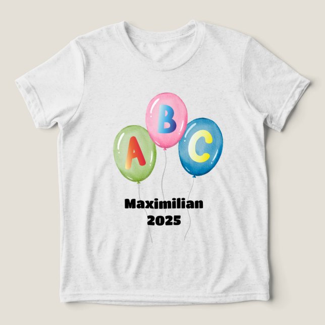Camiseta Triblenda Luftballons ABC bunt - Schulkind 2026 | (Diseño delantero )