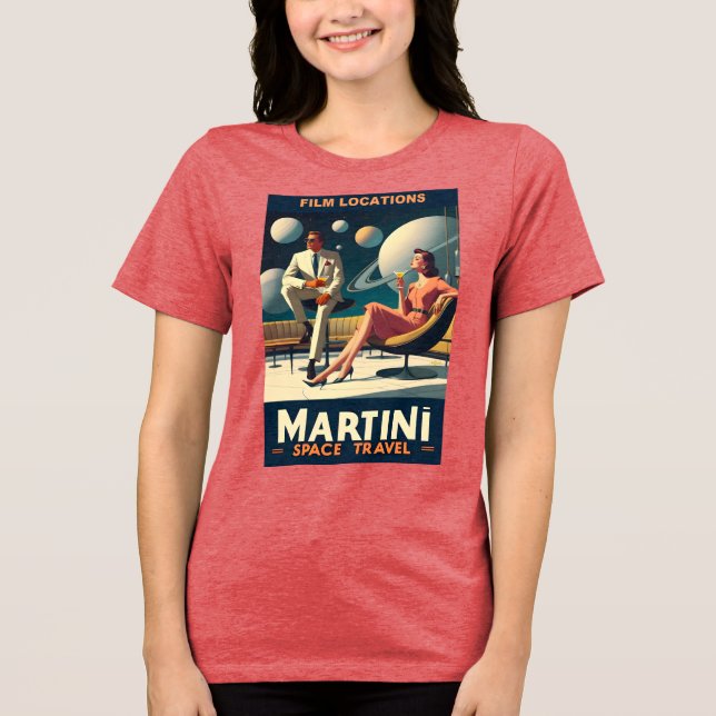 Camiseta Triblenda Lugares de películas de Martini Space Travel Poste (Anverso)