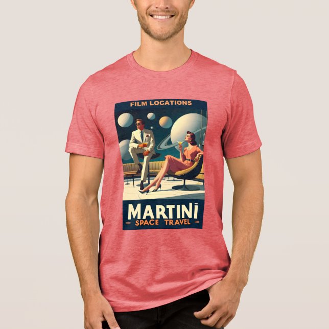 Camiseta Triblenda Lugares de películas de Martini Space Travel Poste (Anverso)