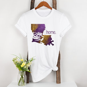Camiseta Triblenda Luisiana, estado del tigre de oro morado