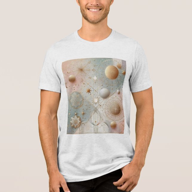 Camiseta Triblenda Lujoso Abstracto Celestial Geométrico Hoodie Desi (Anverso)