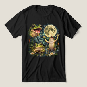 Camiseta Triblenda Luna de Rana Vintage Naturaleza Retro Anfibio Natu