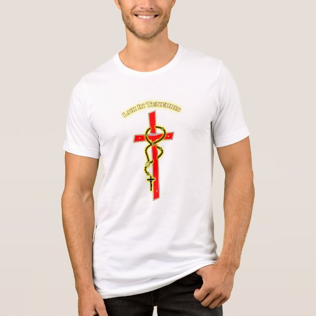 Camiseta Triblenda Lux in Tenebris - Rosary 01 (Anverso)