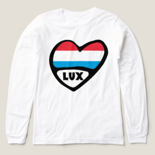 Camiseta Triblenda Luxemburgo Código de país Indicador Corazón LUX