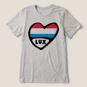 Camiseta Triblenda Luxemburgo Código de país Indicador Corazón LUX