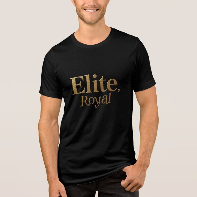 Camiseta Triblenda "Luxury Gold Foil Embossed T-Shirt – Elegant Metal (Anverso)