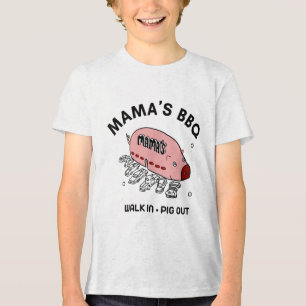 Camiseta Triblenda Mac Mamas Bbq Walk In Pig Out Sunny Summer Gift _1