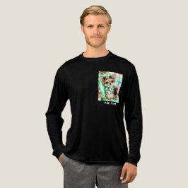 Camiseta Triblenda Macho Chihuahua de vacaciones en la playa Relajaci