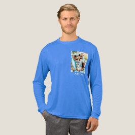 Camiseta Triblenda Macho Chihuahua de vacaciones en la playa Relajaci