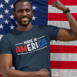 Camiseta Triblenda Made in America" 4th of July – Red, White & Blue