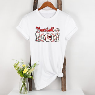 Camiseta Triblenda Madre del béisbol Corazón Rojo