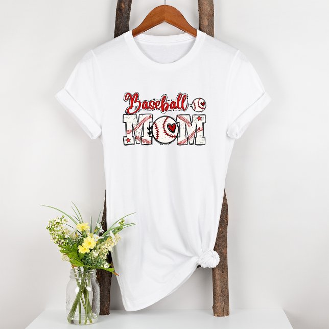 Camiseta Triblenda Madre del béisbol Corazón Rojo (Subido por el creador)