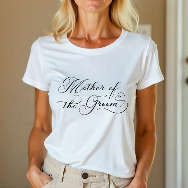 Camiseta Triblenda Madre del Groom - Elegante juego de novias con esc (Mother of the Groom Tee)
