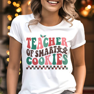 Camiseta Triblenda Maestra de Galletas Inteligentes Navidad Retro