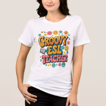 Maestra Groovy ESL - Retro Multicultural Bilingüe