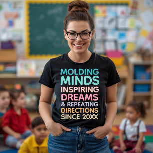 Camiseta Triblenda Maestra Pastel Cita Moldeando Mentes Desde