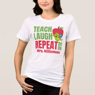 Camiseta Triblenda Maestra Repetida De Teach Laugh