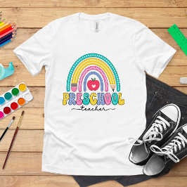Camiseta Triblenda Maestría prescolar con arcoiris con Apple