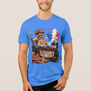 Camiseta Triblenda Maestro de parrilla Teddy Roosevelt 4 de julio Pat