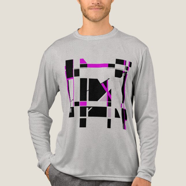 Camiseta Triblenda Magenta Black Gameboard Geométrico inspirado en MC (Anverso)